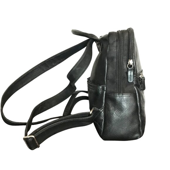 Fossil Black Leather Womens Backpack With Adjustable Straps - Picture 5 of 12